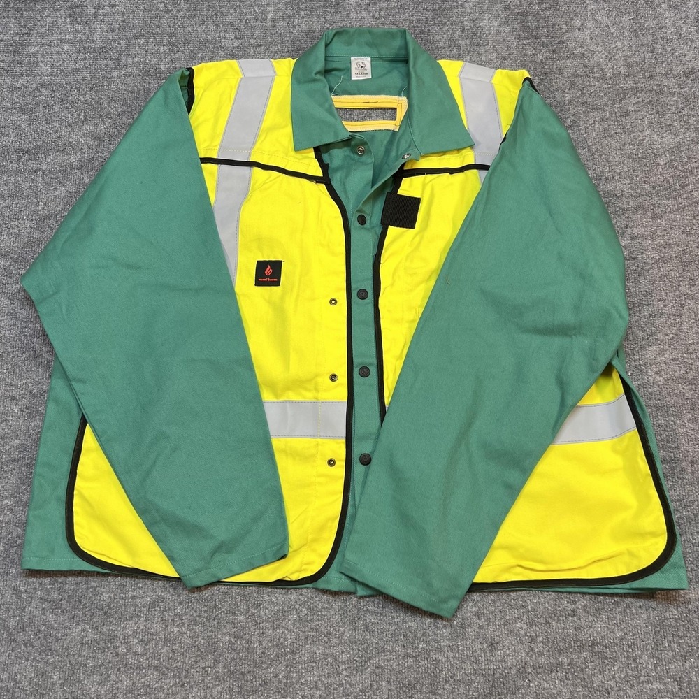 Black Stallion FR Jacket Mens 4XL Yellow Hi Vis Reflective Workwear 65-3037